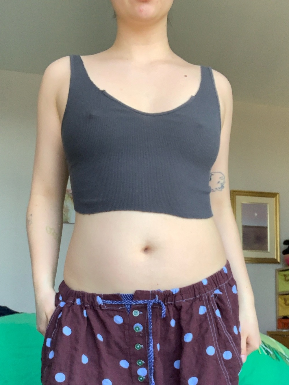 BDG grey cropped top